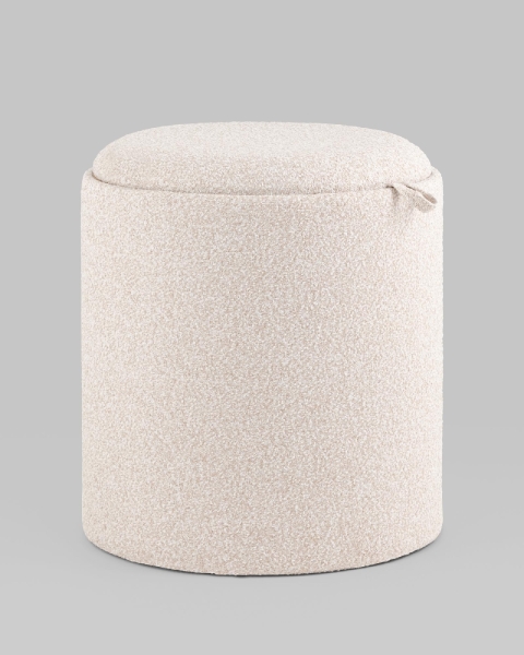 Пуф-столик с ящиком Хюгге S букле бежевый