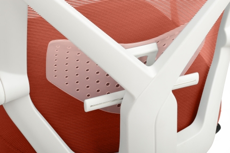 Кресло Oliver RCH W-203AC белый пластик и оранжевый