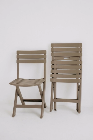 Стул садовый Domfy Garden Chair пластик 2 шт. коричневый