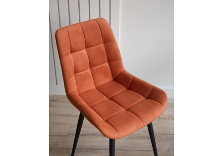 Стул на металлокаркасе Челси 360 К терракотовый (zd 432), черный np