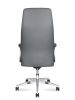 Кресло офисное Nancy серый, экокожа и металл, мягкое сиденье, с подлокотниками