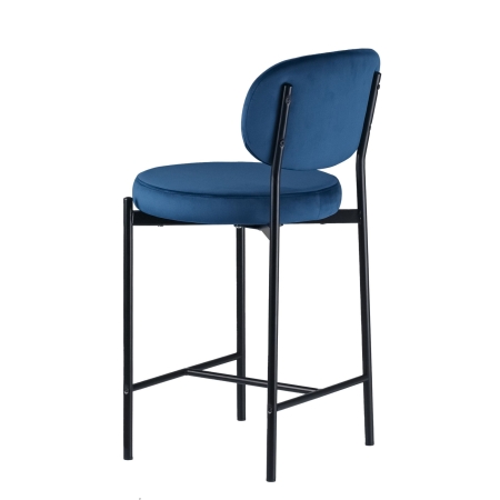 Стул полубарный MASO велюр синий