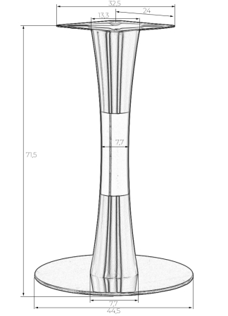 Подстолье обеденное GIORGIO металлическое основание