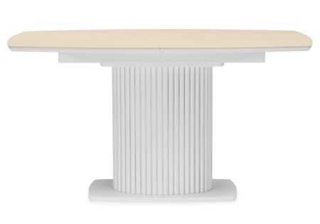 Керамический стол Фестер 160(200)х90 okara light yellow, белый