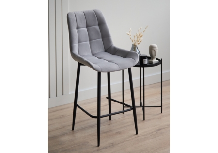 Барный стул Челси светло-серый (zd 960), черный