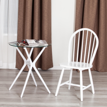 Стул AVERY (mod. 1101) дерево гевея, белый