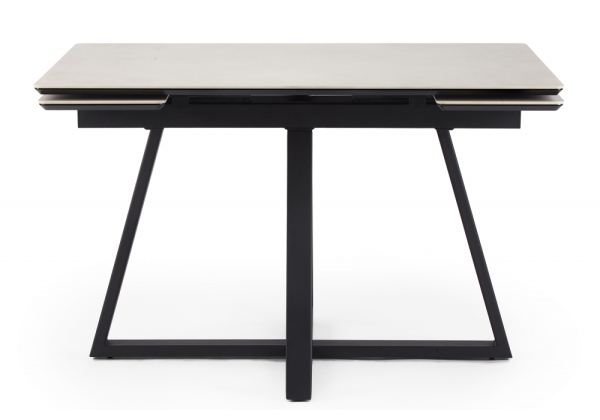 Керамический стол Памелла 140(200)х80 carmen light grey, черный