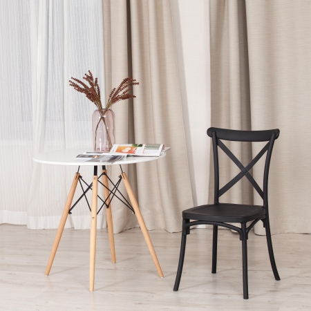 Стул CROSS (mod. PL24) пластик, 48х58х89 см, черный