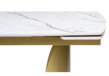 Керамический стол Готланд 180(240)х90х79 вяз скандинавский, золото