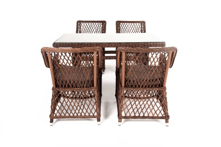 "Латте" плетеный стол из искусственного ротанга 140х80см, цвет коричневый