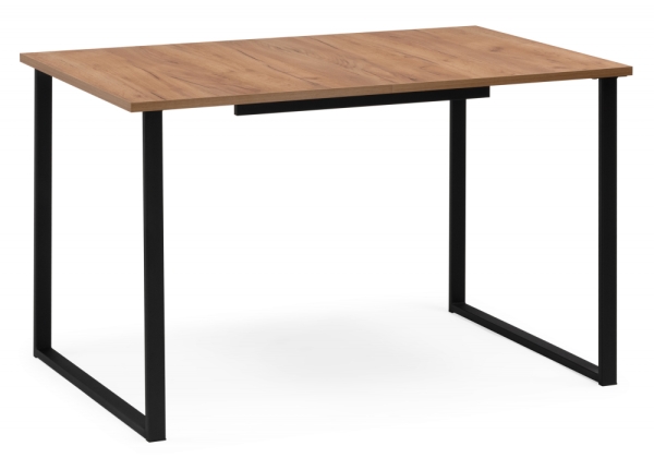 Стол деревянный Лиман 117 (157) x 77 дуб крафт золотой, черный матовый