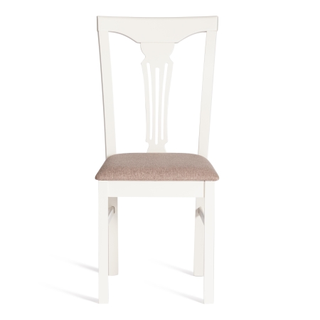 Стул Гермес (Hermes) дерево гевея, 43х49х94 см, слоновая кость, ткань серая