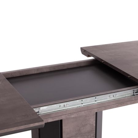 Стол обеденный SKAT ЛДСП, МДФ, 120-160х80х75 см, оникс, графит