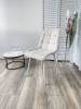 Стул CHIC WZ2042-18 белая галька, фактурный велюр, белый каркас