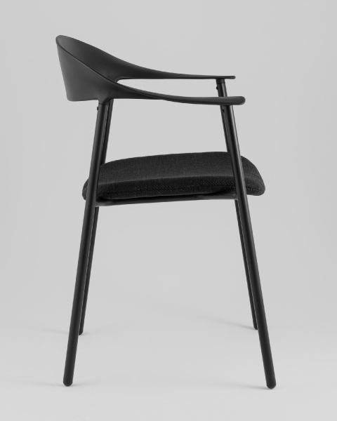 Стул Eila с подушкой пластик черный