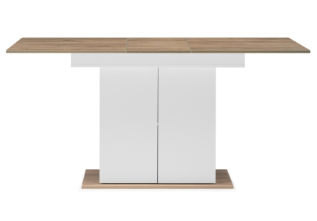 Стол деревянный Carla белый, крафт золотой