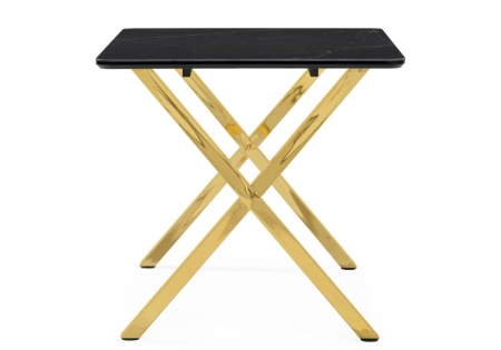 Керамический стол Селена 3 140х80 черный мрамор, золото Керамический стол Селена 3 140х80 черный мрамор, золото