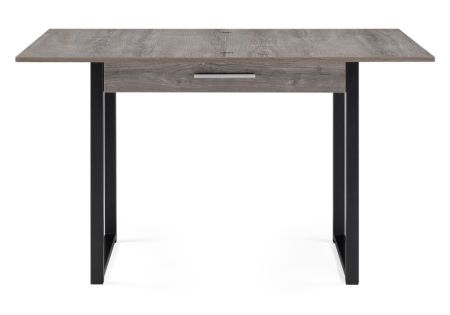 Стол деревянный Ибби 90(128)х64х77 рошелье, черный матовый