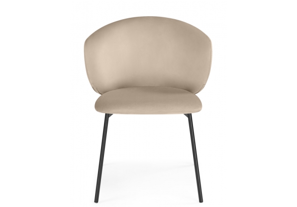 Стул на металлокаркасе Рикко темно-бежевый (H-07), черный