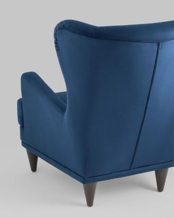 Кресло Скотт велюр темно-синий