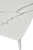 Стол ELIOT 120 GLOSS STATUARIO WHITE SINTERED STONE, WHITE