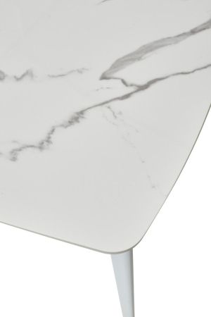 Стол ELIOT 120 GLOSS STATUARIO WHITE SINTERED STONE, WHITE
