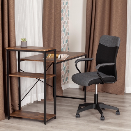 Кресло FLY ткань, серый и черный