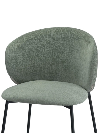 Стул для кухни SOLIS зеленый шенилл ELEMENT, комплект 2шт