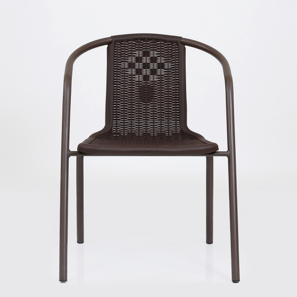 Стул N-35 пластик темно-коричневый, стопируемый Стул N-35 пластик темно-коричневый, стопируемый