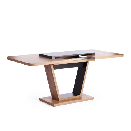 Стол обеденный VOX раздвижной, ЛДСП, дуб артисан, графит