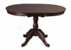 Стол круглый раздвижной из массива дерева темный тон