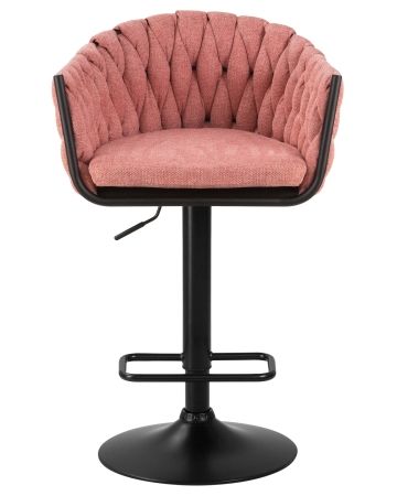 Стул барный LEON розовая ткань LAR 275-10