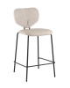 Стул полубарный Masey бежевый с бежевой экокожей