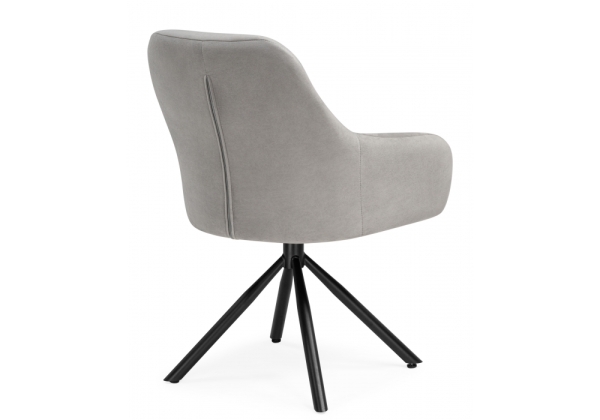 Стул на металлокаркасе Бартон 2 ткань мадера 22, черный матовый