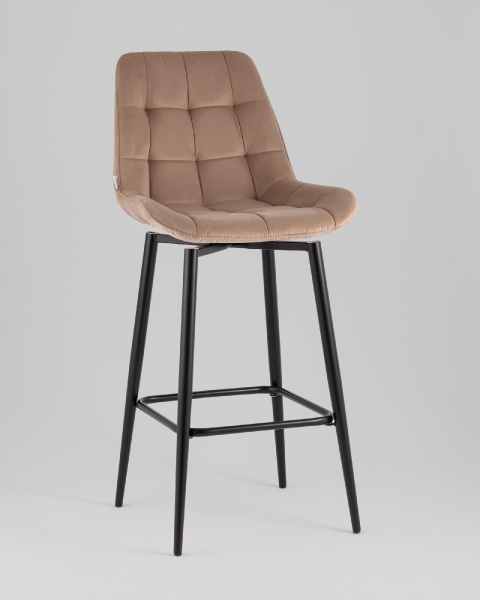 Стул барный Флекс с поворотным механизмом велюр капучино