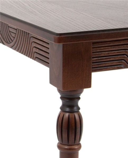 Стол журнальный "Мили" темный орех, патина темная, 53х53хН55