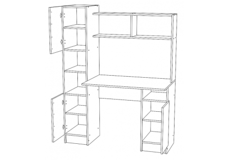 Компьютерный стол Эндо дуб вотан, белый