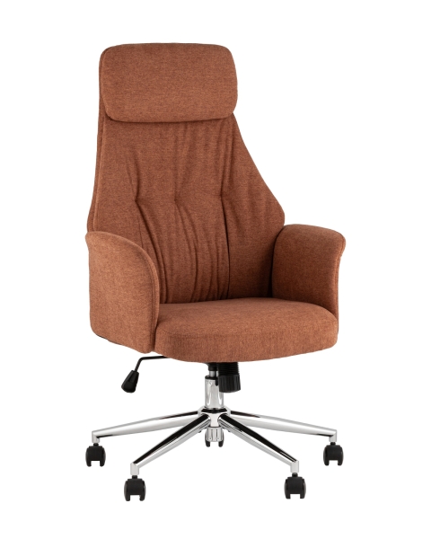 Кресло офисное TopChairs Neoma терракотовый ткань
