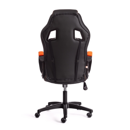 Кресло DRIVER (22) экокожа и ткань, черный и оранжевый, 36-6 и TW-07