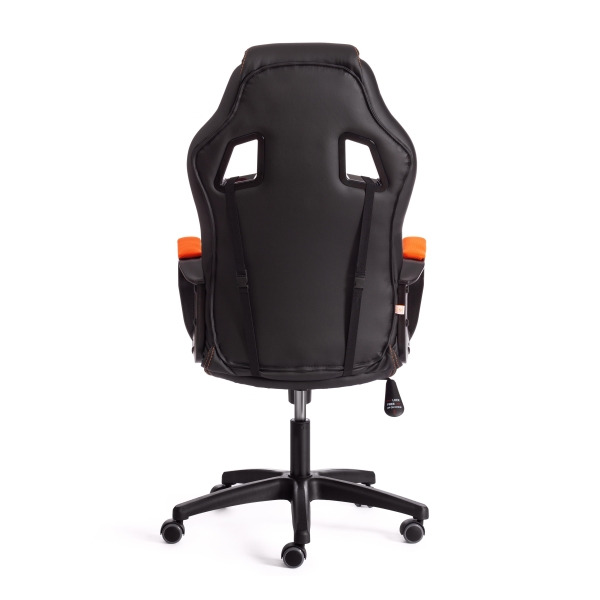 Кресло DRIVER (22) экокожа и ткань, черный и оранжевый, 36-6 и TW-07