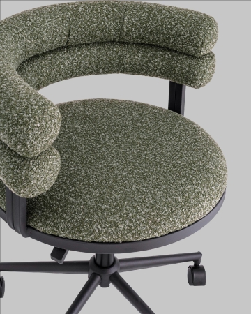 Кресло офисное Ponty зеленое с черными ножками