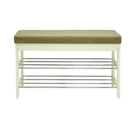 Банкетка "Грейс" дуб шампань, ткань Verona Vanilla, Ls