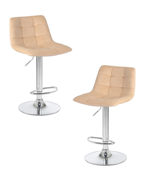 Набор 2 шт Стул барный TAILOR, бежевый велюр (MJ9-10)