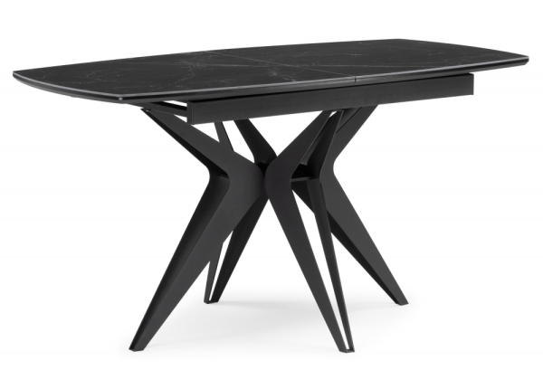 Керамический стол Риполь 140(180)х80 черный мрамор, черный