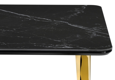 Керамический стол Селена 3 140х80 черный мрамор, золото Керамический стол Селена 3 140х80 черный мрамор, золото
