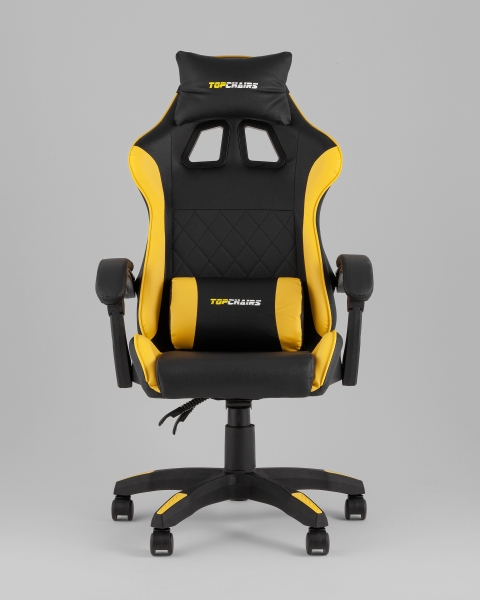 Кресло спортивное TopChairs MG-7043 черно-желтый