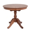 Стол круглый раздвижной из массива дерева средний тон