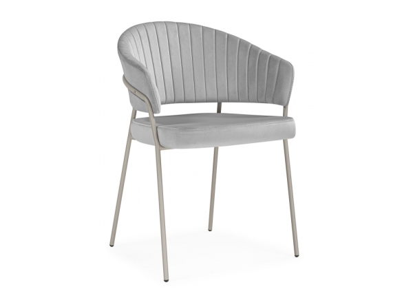 Стул на металлокаркасе Лео светло-серый (H-09), серый