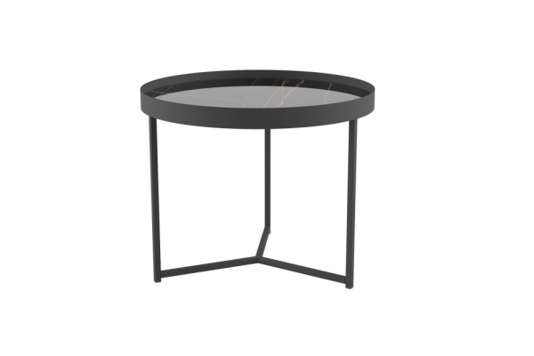 Стол журнальный Тайлер Сахара нуар/черный матовый
