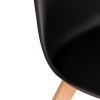 Стул TULIP (mod. 73-1) дерево, пластик, экокожа, 47.5x55x80 см, черный